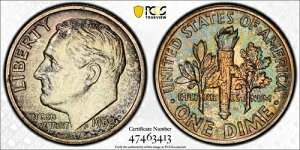 1962�N P PCGS PR66 - �g�[�����H�V���o�[ ���[�Y�x���g �_�C�� - 10�Z���g �č��R�C�� #45814A