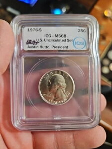 MS 68 1976 S 200���N�L�O �V���o�[ ���V���g�� �N�H�[�^�[ ICG MS68
