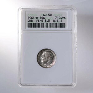 1964-D ���[�Y�x���g 10C DDR FS-.018.5 ANACS�F�� AU 50 DIE 1