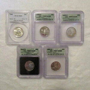 �R�C��5���Z�b�g ICG PR69 PCGS MS65 1960/99/2000/01-S 25�Z���g�B�N�H�[�^�[ P364