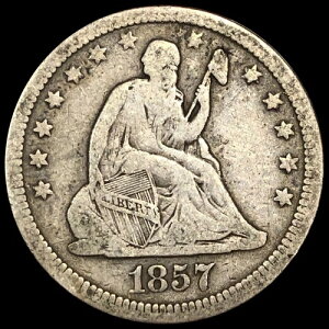 1857�N ���Ȍ^�N�H�[�^�[�R�C�� �ǎ� �荠�ȃR�C�� �f���炵���f�B�e�[�� A243