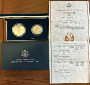 1992-P/S �R�����o�X�ܕS���N�L�O 2���Z�b�g �V���o�[�_���[�N���b�h�n�[�t OGP/COA