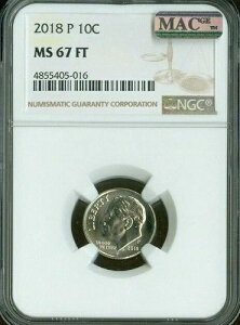 2018 P ���[�Y�x���g �_�C�� NGC MS67 FT PQ 2ND FINEST MAC �X�|�b�g���X *