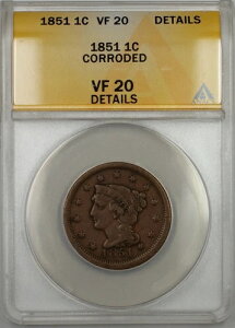 1851�N �҂ݍ��݃w�A ���[�W�Z���g 1�Z���g�R�C�� ANACS VF-20 �ڍו��H���� (A)