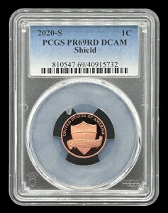 �A�����J �Z���g�v���[�t�R�C�� 2020-S 1C �����J�[���V�[���h �O���[�h PCGS PR69RD DCAM