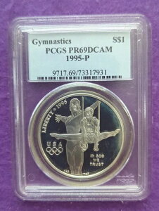 1995 P PCGS PR 69 DCAM �̑� 1 �h�� $1 Commem ���B���e�[�W SLAB