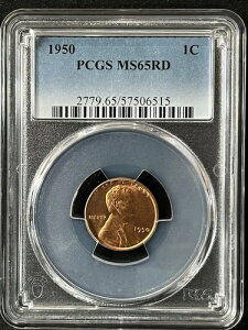 1950�N 1C RD �����J�[������ 1�Z���g PCGS MS65RD 57506515