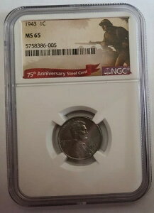 1943�N�����J�[���E�E�B�[�g�X�`�[���E�Z���g MS65 NGC 75���N�L�O���x��