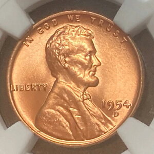 MS66 RD ?? 1954 D �����J�[�� �Z���g �E�B�[�g �y�j�[ 1 �Z���g ?? �~���g�X�e�[�g GEM ������ GU