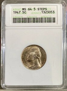 1947�N�� �W�F�t�@�[�\���E�j�b�P���� �g�I�[���h�h ANACS�z���_�[ MS64 5�i�t���X�e�b�v �����X�^�[
