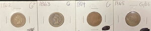 1862 G�A1863 G�A1864 G (��肠��)�A1865 G/VG �C���f�B�A�� �w�b�h �Z���g - ���v 4 ���̃R�C��!