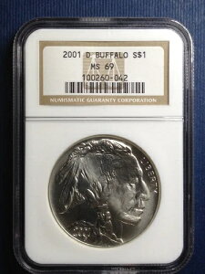 �A�����J���o�b�t�@���[ 2001-D�A$1 UNC NGC MS-69