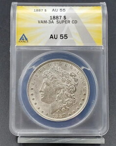 1887�N P �����K�� �V���o�[ �_���[ �o���G�e�B�R�C�� ANACS AU55 VAM-3A �X�[�p�[CD ���A VAM