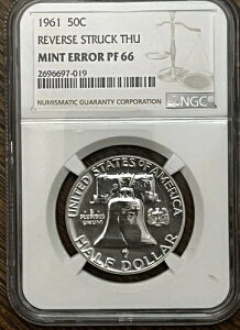 1961�N �v���[�t �t�����N�����G���[�R�C�� ���o�[�X �X�g���b�N�X���[ PF66 NGC 50c 1/2 �h��-