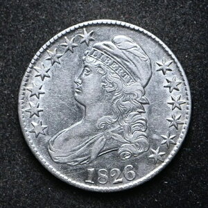 1826�N�� �L���b�v�h�o�X�g �V���o�[�n�[�t�_���[ XF �N���[�j���O�ς� (cn15529)