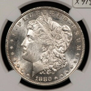 1880�N-S 0/9 $1 ���[�K���V���o�[ �h�� �z�b�g 50 VAM-11 �I�[�o�[�f�[�g-NGC MS 63 - X4189-