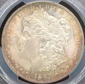 1887�N ���[�K���h�� �V���o�[�R�C�� PCGS MS65 $1 US (S115)-
