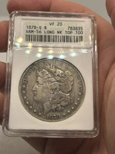 1878�N S ���[�K���V���o�[�h�� ANACS VG-20 VAM-56 �����O�m�b�N�g�b�v 100 �I�[���h�\�[�v�{�b�N�X-