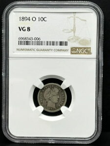 1894-O - 10 C BARBER DIME VG ��� �f���炵���i�ł��B
