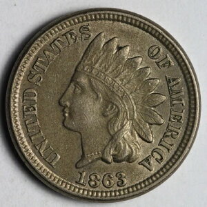 1863�N �C���f�B�A���w�b�h�Z���g�y�j�[ AU +/UNC PQ E141 VWFB-