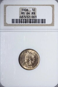 BU 1906 RPD �C���f�B�A���w�b�h �Z���g�y�j�[ NGC MS64 RB �X�[�p�[PQ�I�Ԃ������IKCMX