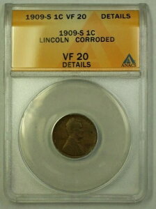 1909-S �����J�[�������Z���g 1�Z���g ANACS VF-20 �ڍו��H���� (B) (WW)