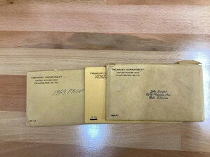 1959�N �č��� �V���o�[�v���[�t�Z�b�g ��΃Z�b�g3�Z�b�g�i�����t���j E1743