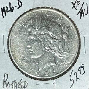 1926-D �s�[�X �V���o�[ �h�� ~ XF/AU ~ ��]�ς� ~ �f���炵���R�C�� ~
