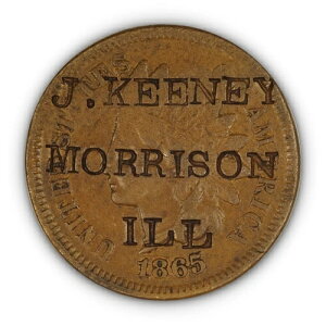 1865�N�Z���g J. KEENEY/MORRISON/ILL ����� F.W. DANKS �̃J�E���^�[�X�^���v