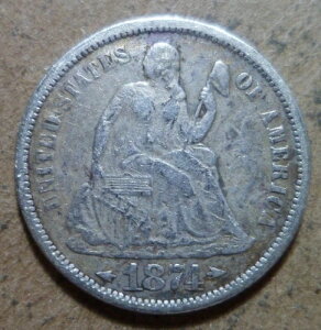 1874�N �V�[�e�b�h�E���o�e�B�E�_�C�� 10�Z���g �󏭃I�[���h�V���o�[�R���N�V���� �f���炵���R�C�� b220