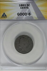 1883 .05 ANACS G 6�Z���g ���o�e�B�j�b�P���AV�j�b�P���A5�Z���g�s�[�X