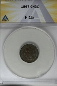1867 .03 ANACS F 15 3�Z���g�j�b�P���A���o�e�B3�Z���g�s�[�X