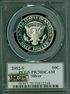 2002 S �V���o�[ �P�l�f�B �n�[�t�_���[ PCGS PR70 UHCAM �E���g���w�r�[�J�� MAC �X�|�b�g���X *
