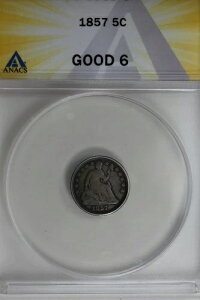 1857 .05 ANACS G 6 �n�[�t�_�C���A�V�[�e�b�h���o�e�B�n�[�t�_�C��