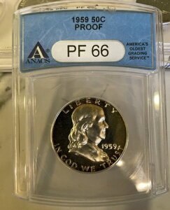 1959�N ANACS PF66 �t�����N���� �n�[�t�_���[ - �J���I�\��