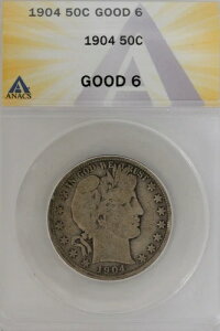 1904�N .50 ANACS G 6 �o�[�o�[�n�[�t�_���[�A���o�e�B�w�b�h�n�[�t�A50�Z���g