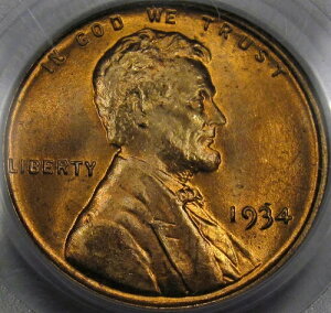 1934�N�����J�[���Z���g PCGS MS-65 RD�c�قڊ����A�ƂĂ��f���炵���I�h��!!