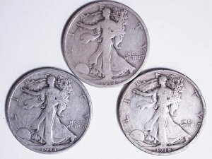 1918�N PDS �E�H�[�L���O�E���o�e�B �n�[�t�_���[ �R�C�� 3���Z�b�g US 50�Z���g �Ǖi