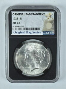 1923�N�s�[�X��݃I���W�i���o�b�O�j�� MS63 NGC