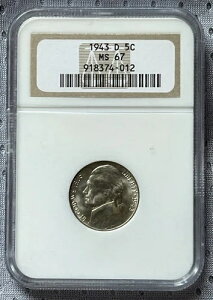 1943�N D NGC MS67 �W�F�t�@�[�\�� �j�b�P�� 5�Z���g �~���g�X�e�[�g�R�C��