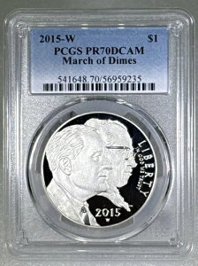 PR70 2015-W DCAM �}�[�`�E�I�u�E�_�C���Y�L�O�h�� $1 PCGS �u���[���[�x��