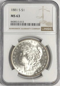1881�N���uS�v���[�K���V���o�[ 1�h�� �uNGC MS63�v - �v���~�A���~���[�A�N���ȃz���C�g/EV���b�N PL?