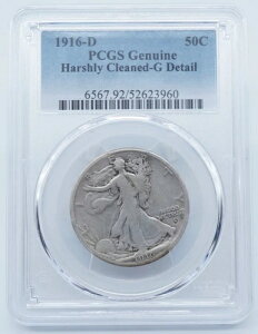 1916�N-D �E�H�[�L���O�E���o�e�B 50�Z���g �n�[�t�h�� PCGS ���K�i �N���[�j���O�ς� �ǍD - U2183