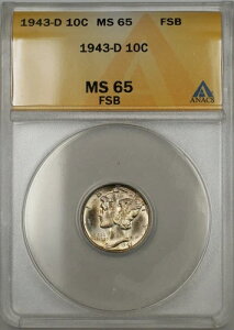 1943�N-D �}�[�L�����[�_�C�� 10C ANACS MS-65 �t���X�v���b�g�o���h (���ǂ��R�C���g�[�� 11A)-