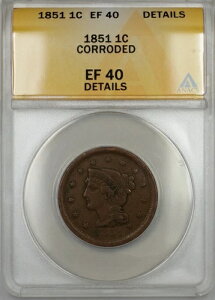 1851�N �҂ݍ��݃w�A ���[�W�Z���g 1�Z���g�R�C�� ANACS EF-40 �ڍו��H���� (A)
