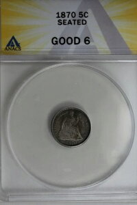 1870 .05 ANACS G 6 ���ȃn�[�t�_�C���A���ȃ��o�e�B�n�[�t�_�C��