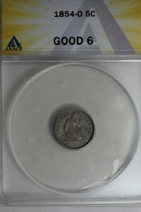 1854-O .05 ANACS G 6 �n�[�t�_�C���A�V�[�e�b�h���o�e�B�n�[�t�_�C��