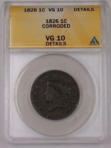 1826�N �A�����J �R���l�b�g�w�b�h ���[�W�Z���g 1�Z���g�R�C�� ANACS VG-10 �ڍו��H����
