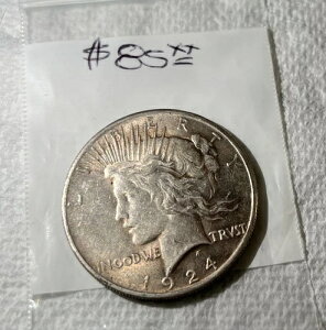 Moneda de $1 de estados unidos en plata COLECCION A?o 1924