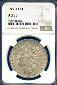 1880 O NGC AU55 �����K����� 1�h�� �č������� �󏭃L�[�f�C�g�R�C�� 1880-O AU-55